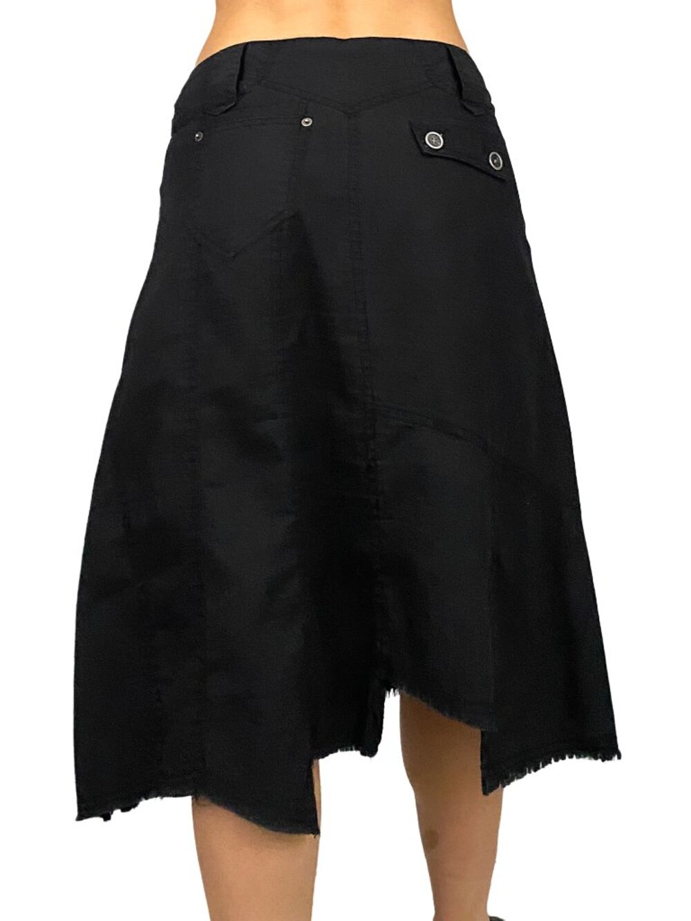 Euro Sud Express vintage black whimsigoth midi skirt